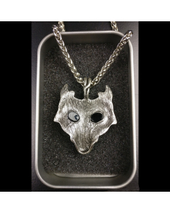 24.95 Wolf Box Kette Wikinger Kelten Schmuck Anhänger Zinn Hund 921-wolf-box-kette Wikinger Anhänger aus Silber