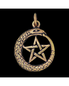 Schlangenpentagramm Pentagramm Schlange Anhänger Bronze Medaille