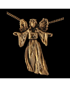 Engel der Freiheit Schmuck Anhänger vergoldet - Engel - 28mm
