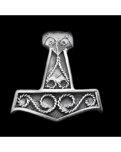 Thors Hammer Schmuck Anhänger 925er Silber - Thorhammer - 35x35mm