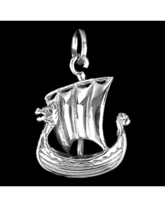 Wikingerboot Schmuck Anhänger klein 925er Silber - Wikinger - 21x17 mm