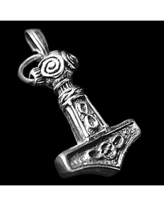 Thors Hammer Schmuck Anhänger 925er Silber - Thorhammer - 38x22mm mit Bügel