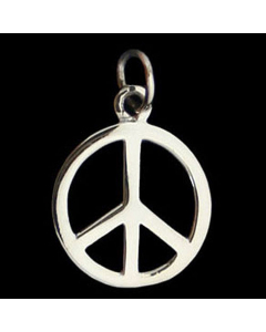Peace Friedens Zeichen  Anhänger 925er Silber Durchmesser 13mm