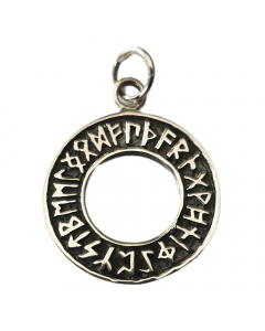 22.95 Silberanhänger Futhark Silber Wikinger Viking Schmuck Runen 22mm 933-FSP090 Wikinger Anhänger aus Silber
