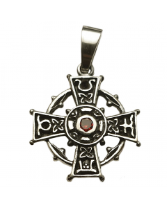 Keltisches Rad-Kreuz Schmuck Anhänger 925er Silber - Kreuze - 26x19mm