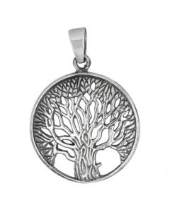 Weltenesche Yggdrasil Schmuck Anhänger 925er Silber Lebensbaum Baum  27 mm