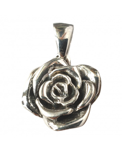 Rose Schmuck Anhänger 925er Silber  Blume 23 x 18 mm