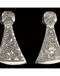 Axtblatt Schmuck Anhänger 925er Silber - Axt , Wikinger - 30x55mm