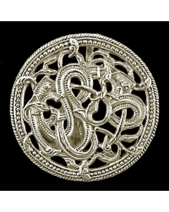 Wikingeranhänger im Jellingstil 925er Silber - Wikinger - 53x53mm