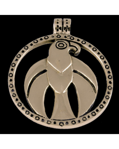 Falkenamulett Bronze Anhänger Schmuck - Wikinger - 37x40mm