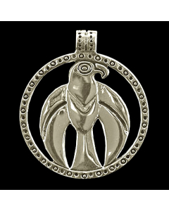 Falkenamulett Schmuck Anhänger 925er Silber - Wikinger - 37x40mm