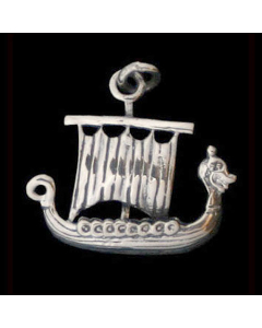 Wikingeramulett Schiff Schmuck Anhänger 925er Silber - Wikinger - 25x25mm