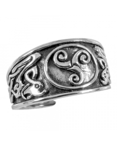 Triskelring, verstellbar groß Keltischer Ring Celtic