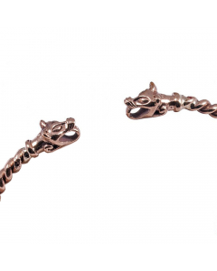 Armreif Wikinger-Wolfsköpfe Bronze Armspange groß