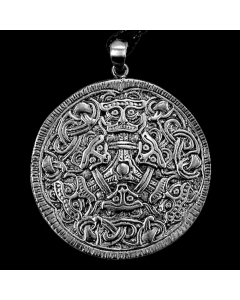 13.95 Wikinger Schutzamulett Schmuck Anhänger Zinn 55mm Durchmesser 949-VP1-ZINN Wikinger Anhänger aus Silber
