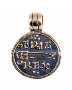 Wikingermünze Erik Blutaxt Bronze Anhänger Schmuck Wikinger Vikings 20 mm