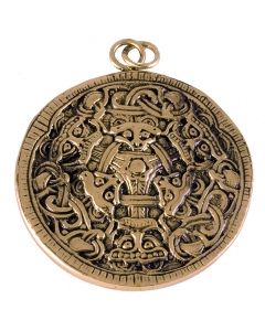 35.95 Wikinger Schutzamulett Schmuck Anhänger Zinn Bronze Wikinger 60x55mm 949-VP1B Wikinger Anhänger aus Silber