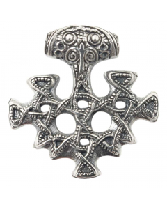 Hiddensee Kreuz Anhänger groß 925er Silber Mjölnir Irminsul