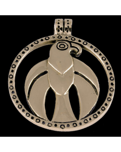 Falkenamulett Bronze Anhänger Schmuck - Wikinger - 37x40mm