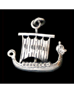 Wikingeramulett Schiff Schmuck Anhänger 925er Silber - Wikinger - 25x25mm