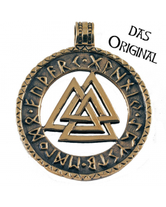 27.95 Wotansknoten-Amulett Bronze - Wikinger - ca. 3,5 cm Durchmesser 949-VP77B-Wotan Wikinger Anhänger aus Silber