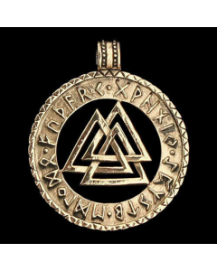 Wotansknoten Amulett Bronze - Keltische Knoten , Wikinger - ca. 3,5 cm Durchmesser