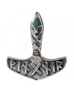 Thorhammer Vingnir Runen Anhänger 925er Silber Wikinger Viking Thor Hammer
