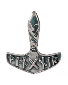 42.95 Thorhammer Vingnir Runen Anhänger Silber Wikinger Viking Thor Hammer 949-VTH27-Thorhammer Wikinger Anhänger aus Silber