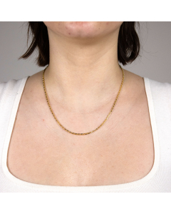 2,5 mm 750 - 18 Karat Gold  massive Goldkette Ankerkette diamantiert 45/50/55/60 cm - elegante Goldkette Damen und Herren Juwelier Qualität - Made in Germany