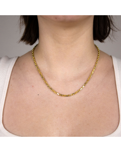 3,0 mm 585 - 14 Karat Gold  massive Goldkette Ankerkette diamantiert 42/45/50/55/60 cm - elegante Goldkette Damen und Herren Juwelier Qualität - Made in Germany