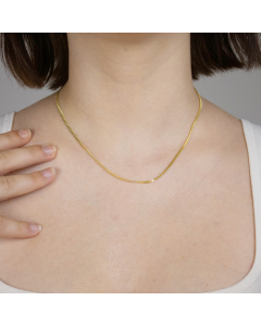 2,0 mm 585 - 14 Karat Gold  massive Goldkette Panzerkette 38/42/45/50/55/60 cm - elegante Goldkette Damen und Herren Juwelier Qualität - Made in Germany Vaterartikel