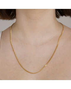 2,0 mm 750 - 18 Karat Gold  massive Goldkette Panzerkette 38/42/45/50/55/60 cm - elegante Goldkette Damen und Herren Juwelier Qualität - Made in Germany