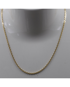 1,8 mm 750 - 18 Karat Gold  massive Goldkette Ankerkette diamantiert 42/45/50/55/60 cm - elegante Goldkette Damen und Herren Juwelier Qualität - Made in Germany Vaterartikel