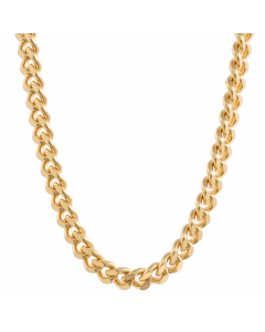 2,5 mm 585 - 14 Karat Gold Halskette Panzerkette 2-seitig diamantiert massiv Gold hochwertige Goldkette - Länge nach Wahl