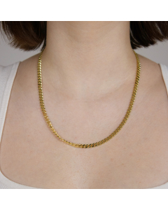 6,0 mm 50 cm 750 - 18 Karat Gold Halskette Panzerkette 4-seitig diamantiert massiv Gold hochwertige Goldkette 70,1 g