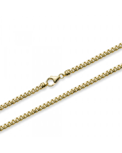5,0 mm 585 - 14 Karat Gold Halskette Panzerkette diamantiert oval massiv Gold hochwertige Goldkette Länge nach Wahl