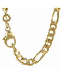 Goldkette Figarokette Länge 60cm - Breite 4,5mm - 585-14 Karat Gold