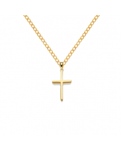 Anhänger Kreuz 585 14 Karat Gold mit massiver Goldkette 2,6 mm 585-14