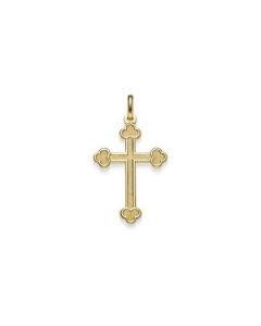 Anhänger Kreuz massiv Gold - 585 14 Karat Gelbgold