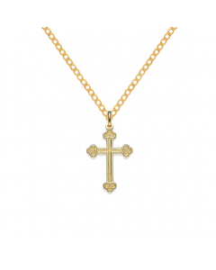Anhänger Kreuz 585 14 Karat Gold mit massiver Goldkette 2,6 mm 585-14 Karat Gold Juwelier Qualität