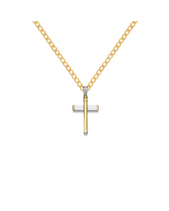 Anhänger Kreuz 585 14 Karat Gold mit massiver Goldkette 2,6 mm 585-14