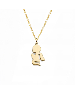 Anhänger Engelchen 585 14 Karat Gold mit massiver Goldkette 1,1 mm 585-14 Karat Gold Juwelier Qualität