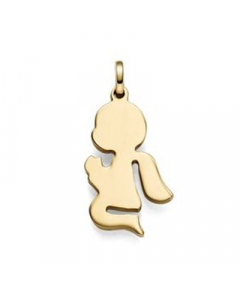 Anhänger Engelchen 585 14 Karat Gold mit massiver Goldkette 1,1 mm 585-14 Karat Gold Juwelier Qualität