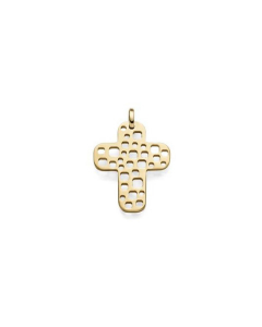 Anhänger Kreuz massiv Gold - 585 14 Karat Gelbgold