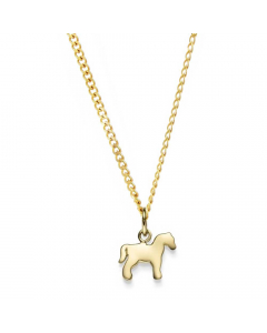 292.95 Anhänger Pferd 585 Gold mit massiver Goldkette 1,1 mm 998.626.00285.1.KS-SET Goldketten