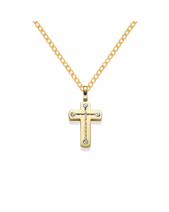 Anhänger Kreuz 585 14 Karat Gold mit massiver Goldkette 2,6 mm 585-14