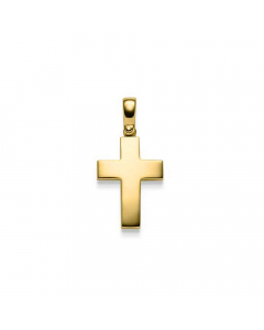 Anhänger Kreuz massiv Gold - 585 14 Karat Gelbgold