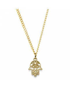 Anhänger Fatimas Hand 585 14 Karat Gold mit massiver Goldkette 1,1 mm 585-14 Karat Gold Juwelier Qualität