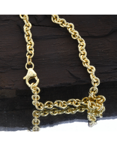 4,0 mm 750 - 18 Karat Gold  massive Goldkette Ankerkette rund  45/50/55/60 cm - elegante Goldkette Damen und Herren Juwelier Qualität - Made in Germany
 Vaterartikel