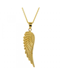 Anhänger Flügel 585 14 Karat Gold mit massiver Goldkette 1,1 mm 585-14 Karat Gold Juwelier Qualität